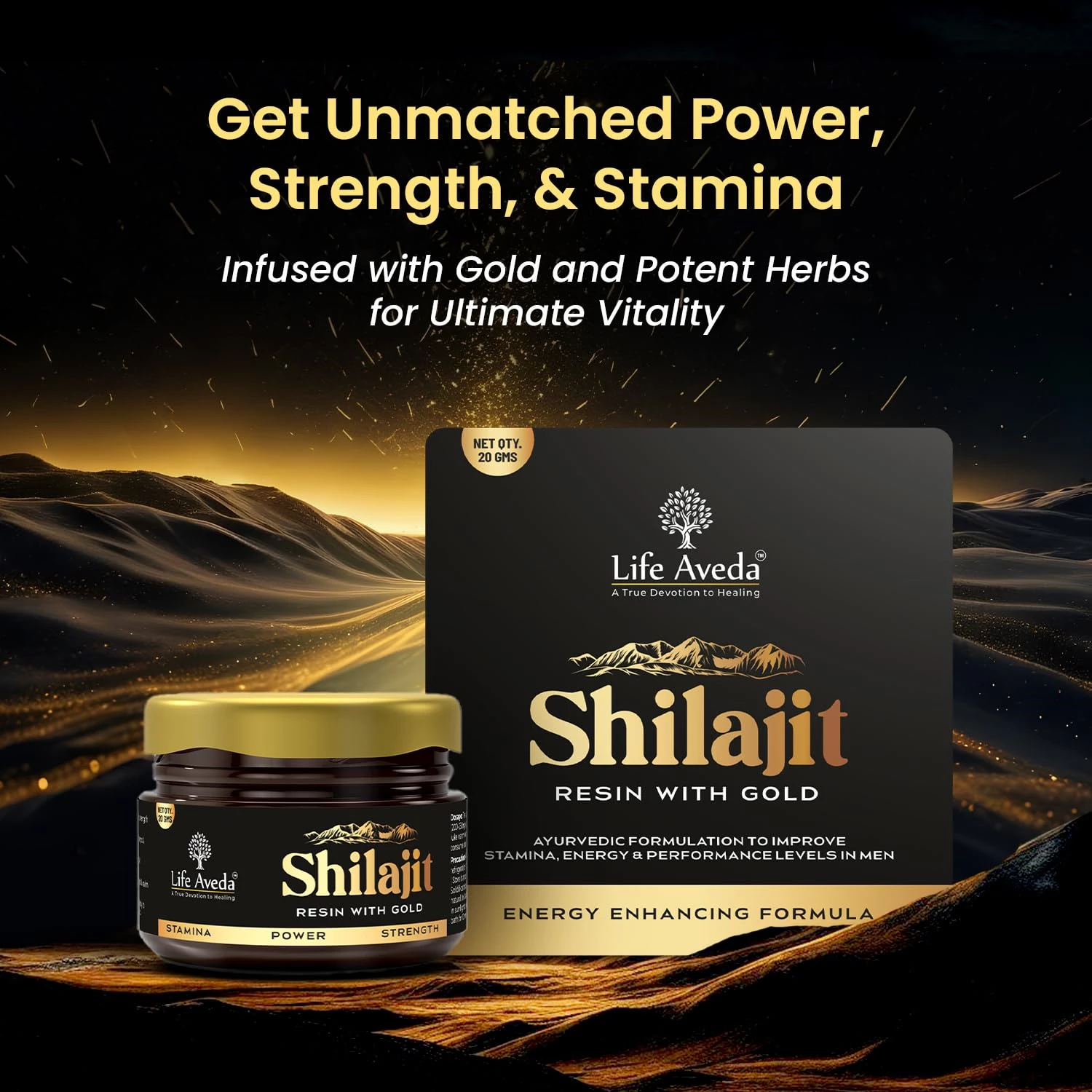 Life Aveda Shilajit Resin with Gold, 20 g-3.webp